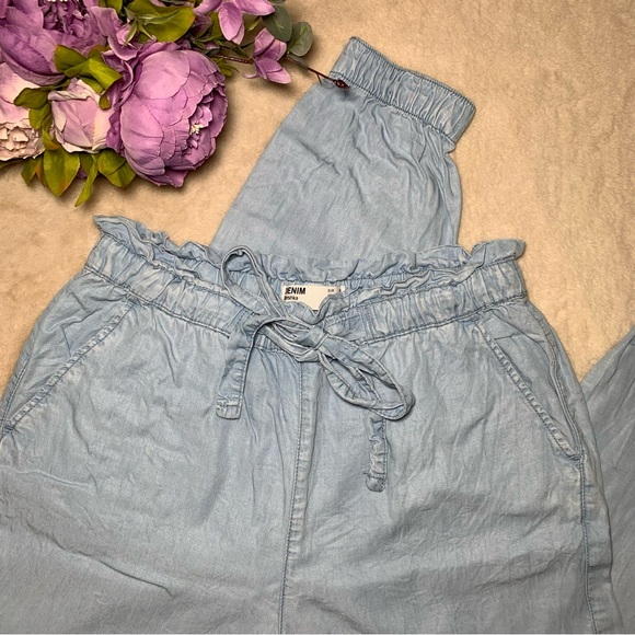 Bershka Pants - Bershka Denim High Waisted Joggers